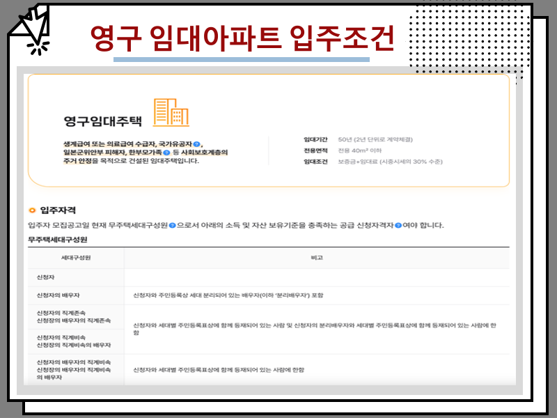 민간 국민 영구 임대아파트 입주조건 비교 및 부산 대구 등 찾는 방법