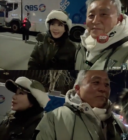 배우 최준용·노현희, 윤 대통령 구속 전 서부지법에서 지지 농성 참여