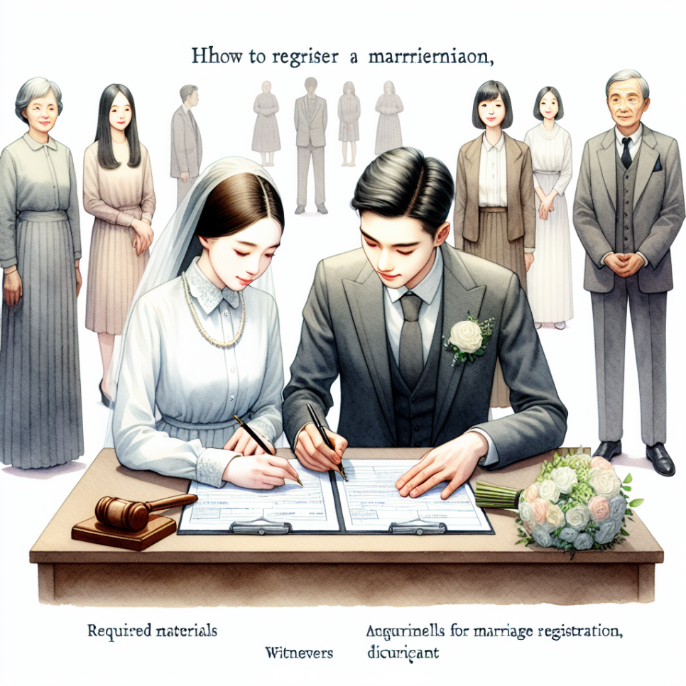 혼인신고하는법 및 혼인신고준비물, 증인