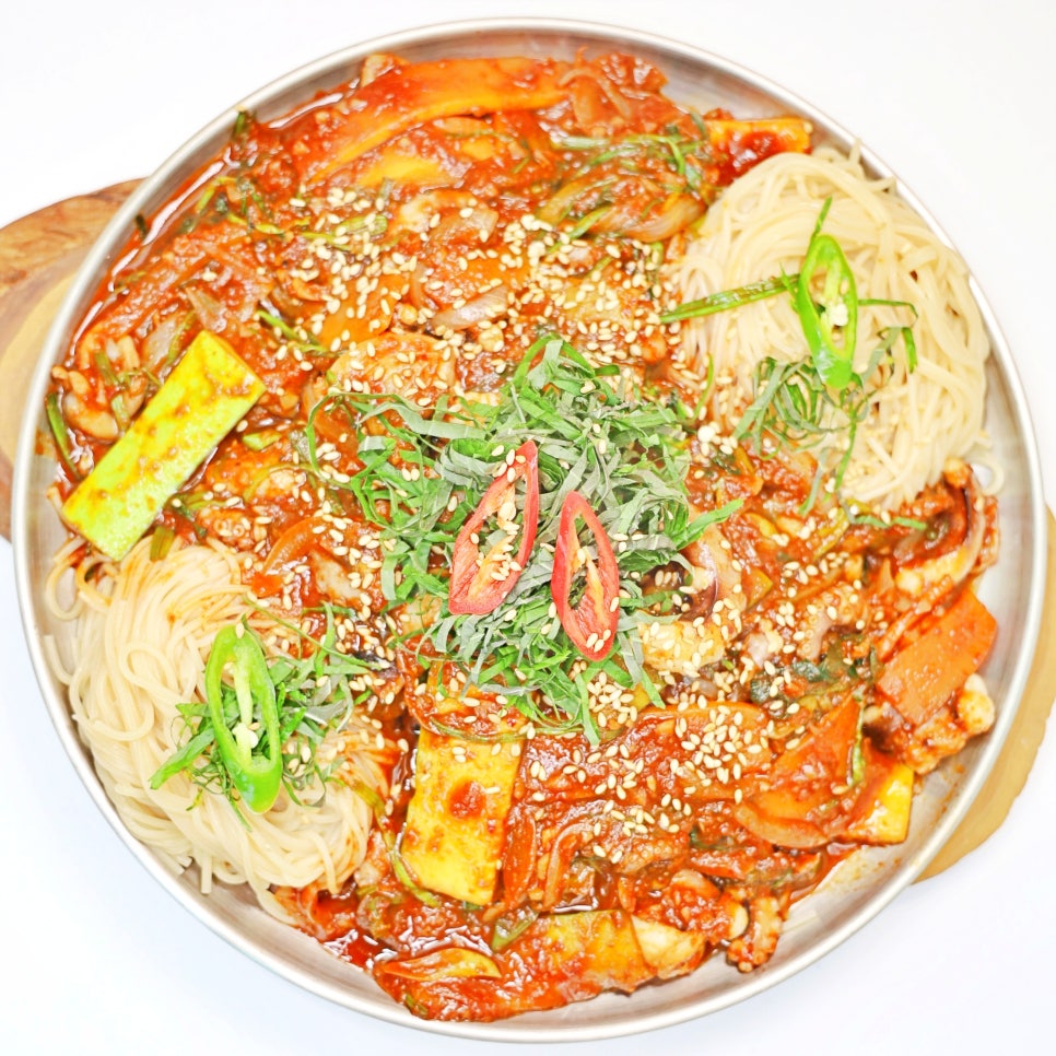 낙지볶음 레시피 소면사리 비빔국수 만들기