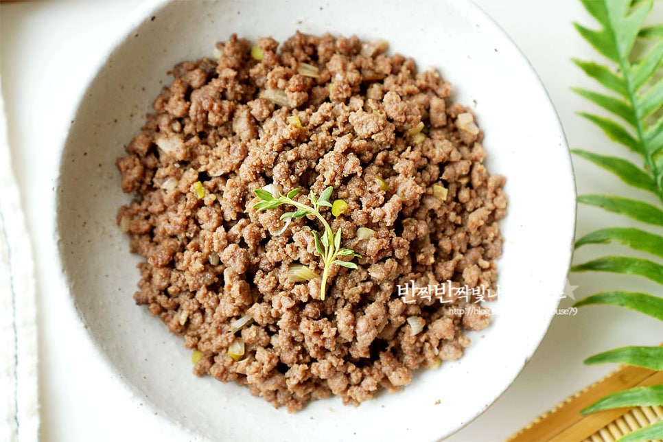 소고기 소보로 다진 소고기 볶음 소고기다짐육 요리