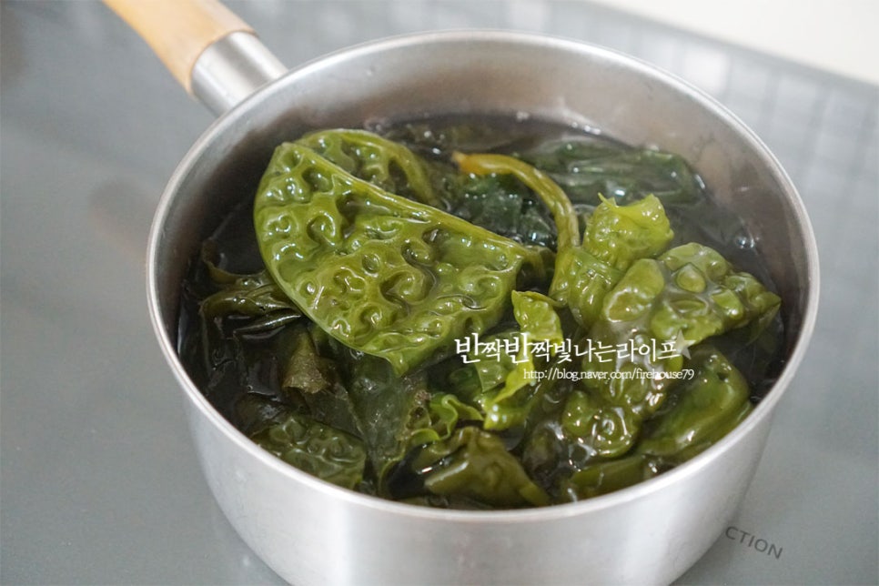 곰피 데치기 쇠미역 곰피미역 요리