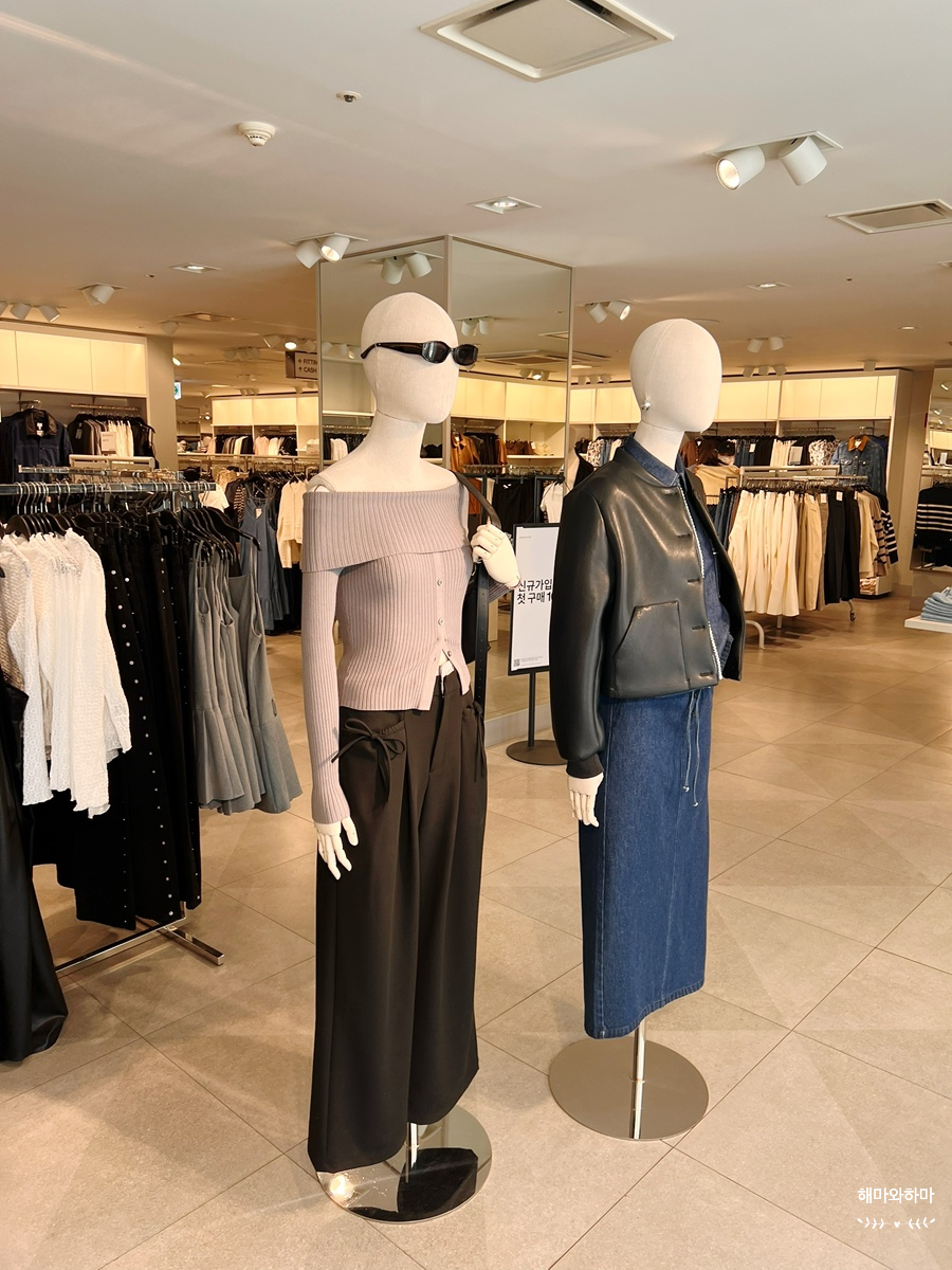 H&M 흐앤므 온라인 봄신상 매장에서 입어봄