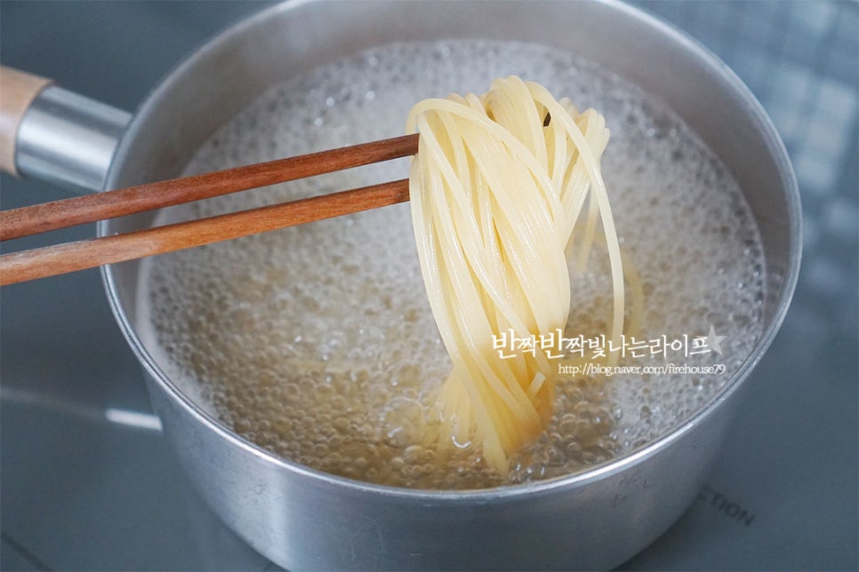 참나물 파스타 차돌박이 간장 오일파스타 만들기 참나물요리