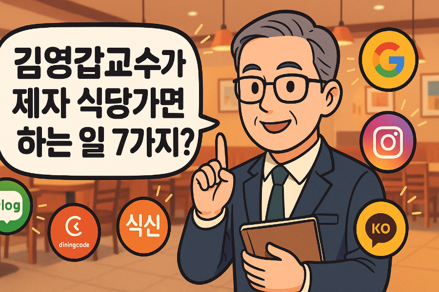 제자님들아, 리뷰가 곧 사랑입니다!” 김영갑 교수가 밝히는 7단계 ‘후기 폭격’ 루틴