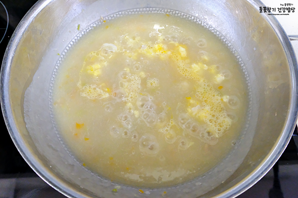 계란 참치죽 끓이는법 참치 야채죽 끓이는법 아침메뉴