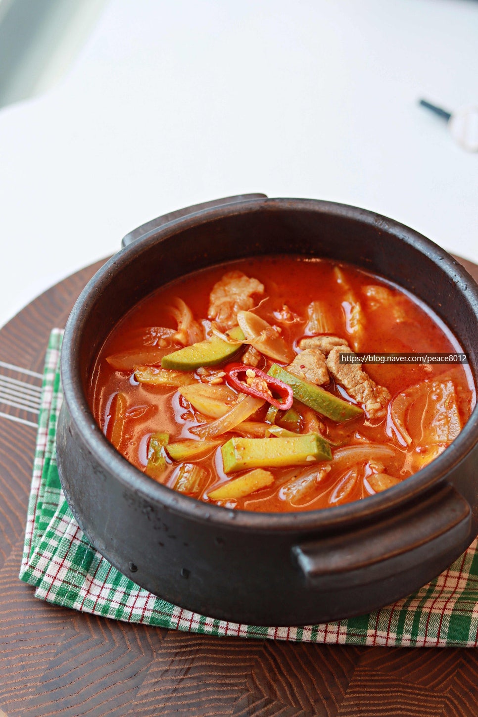 전라도 애호박찌개 레시피 애호박 고추장찌개 얼큰한 국물요리