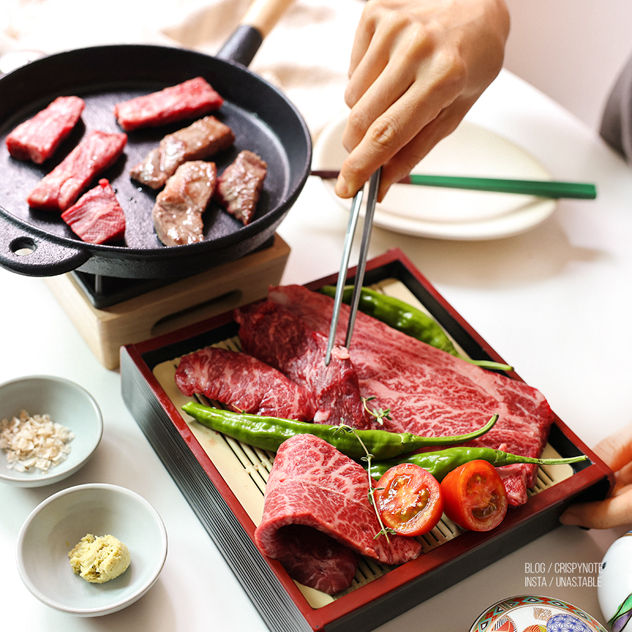 한우오마카세 집에서 즐기는 행복하누 투뿔한우 홈 오마카세 캠핑음식