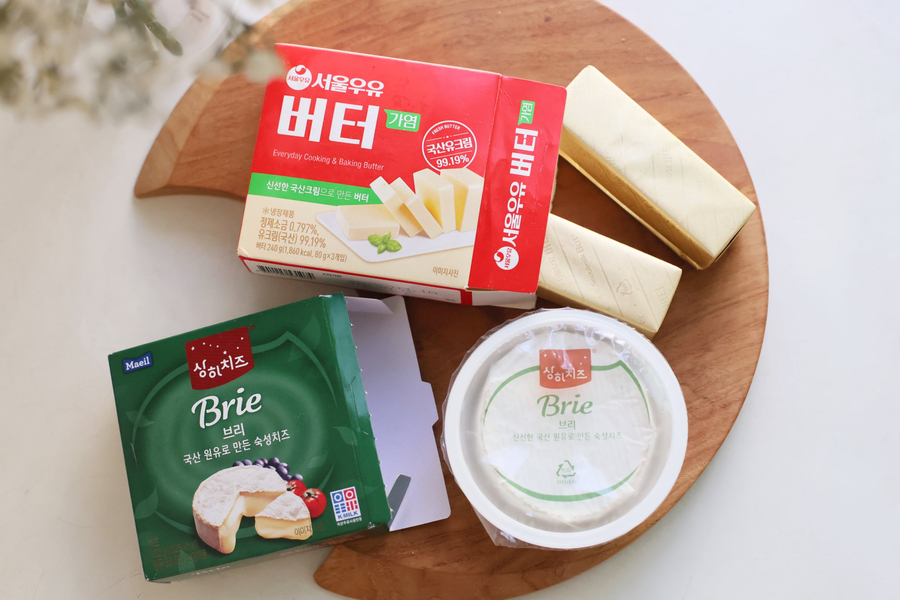 브리치즈먹는법 방울토마토 샐러드 만들기 요리 신선한 국산 우유