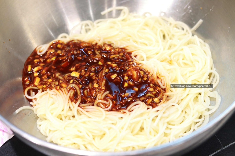 류수영 비빔국수 양념장 참간초 소스 비빔국수 레시피