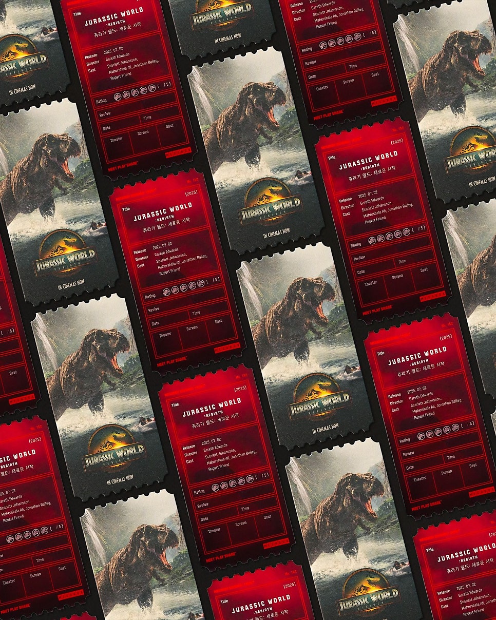 영화 쥬라기월드4 새로운 시작 1주차 특전 TTT 4DX 스크린X 돌비 포스터 입체 렌티큘러 아트카드 오리지널 티켓 실물
