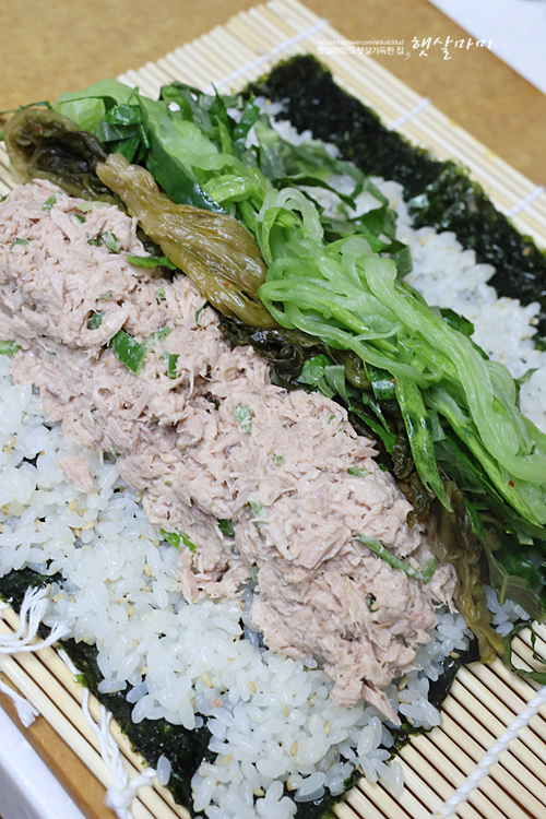 묵은지 참치 김밥 만들기 묵참김밥 만드는 법 집김밥 레시피