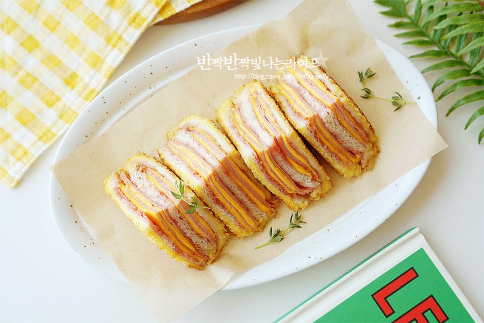 베니건스 몬테크리스토 샌드위치 만드는법 햄치즈 샌드위치 만들기