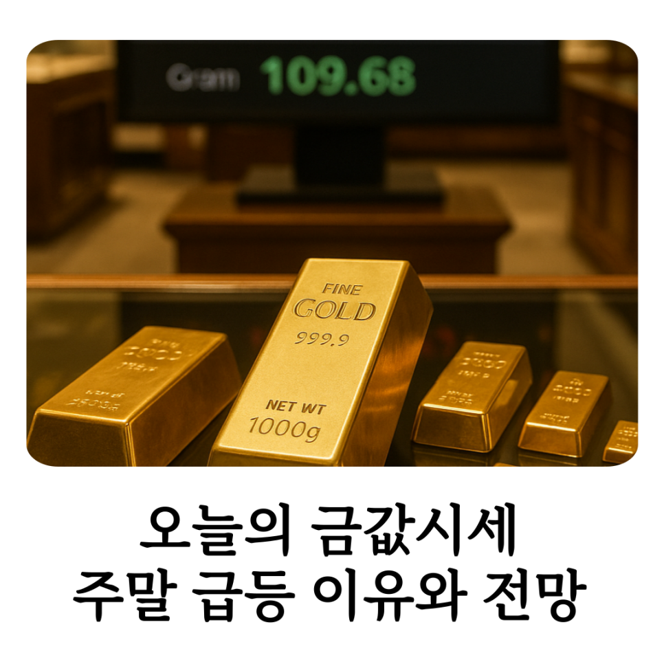 오늘의 금값시세 주말 급등 이유와 앞으로 전망까지