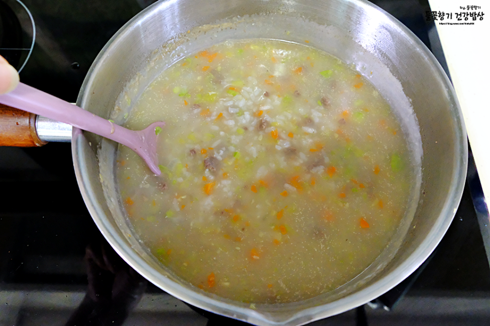 아기 소고기죽 끓이는법 야채죽 레시피