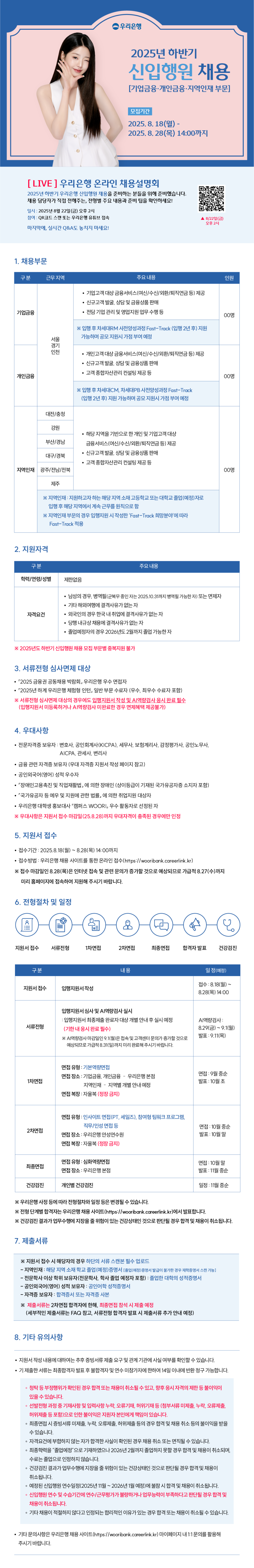2025 하반기 우리은행 신입행원 채용 합격할 자소서 작성법 공개 | PS 합격 자소서와 합격 후기로 증명합니다 | 마감 0828