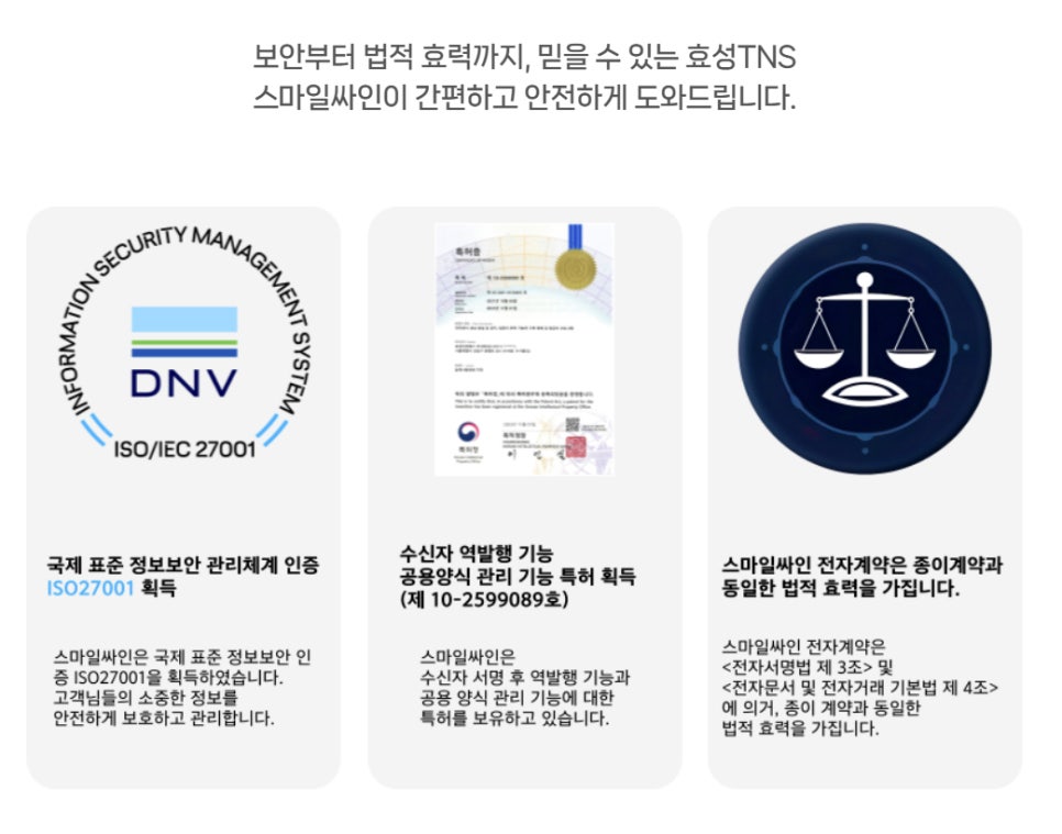 전자서명, 근로계약서 등 전자계약서는 스마일싸인(SmileSign)